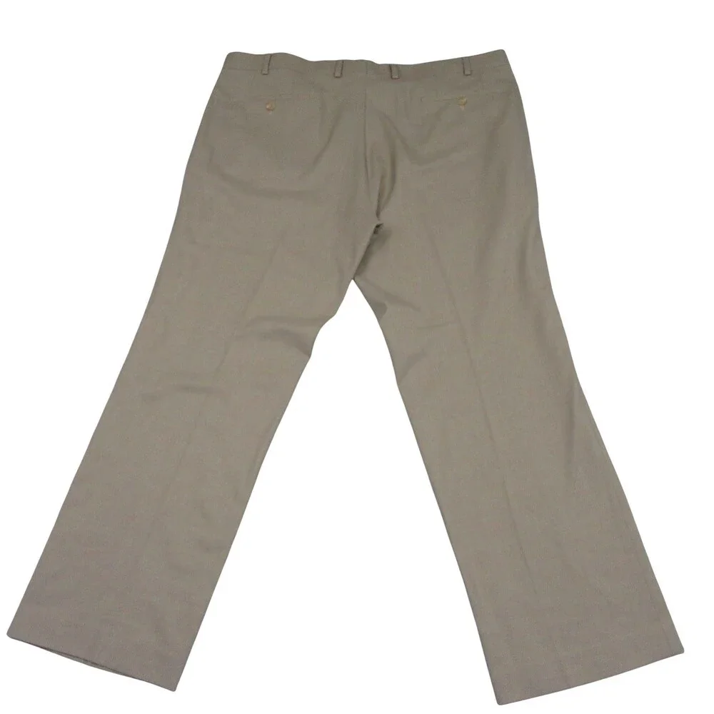 Polo Ralph Lauren Mens Dress Pants 40 X‎ 30 Beige Stretch Polyester Flat